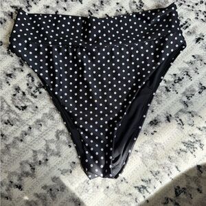Aerie polka dot high waisted bikini bottoms
